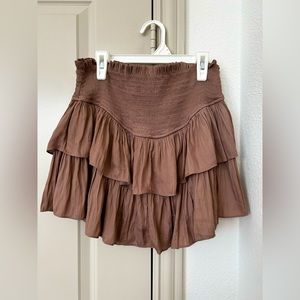 mustard seed skirt- never worn/ size medium/ color - brown